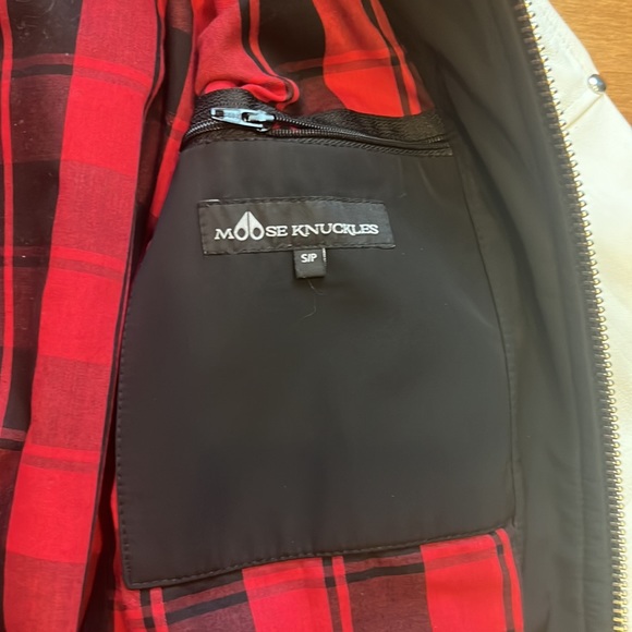 RARE! Authentic Moose Knuckles Leather & Nylon Bomber Jacket - Picture 5 of 6